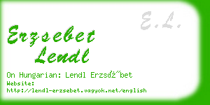 erzsebet lendl business card